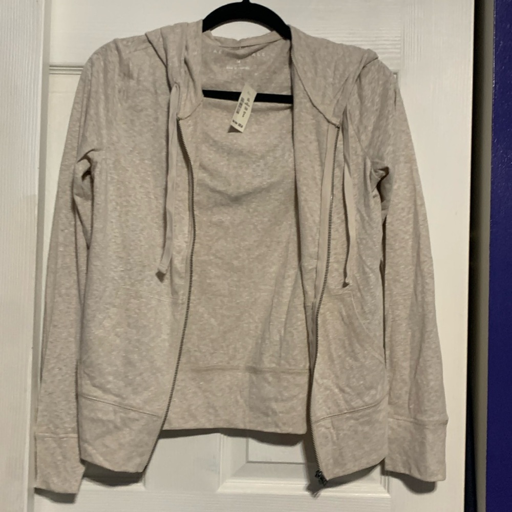 Aéropostale solid light-weight full-zip hoodie